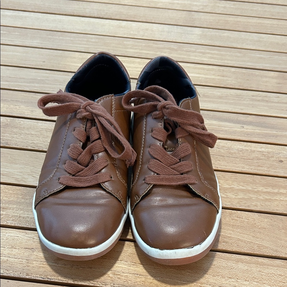 Reaction Kenneth Cole Brown Leather Sneakers